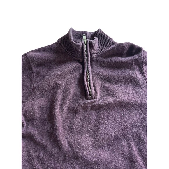 Abercrombie Fitch  Soft A&F  Sweater Cotton Cashmere Purple Polo Collar S - Picture 4 of 8